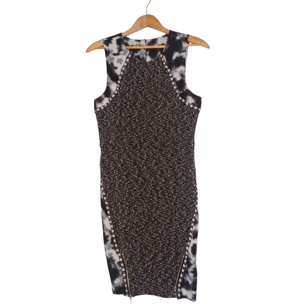 Rachel Roy Multimedia Mobwife Knit Sheath Dress Women's Size 12 Runs Small